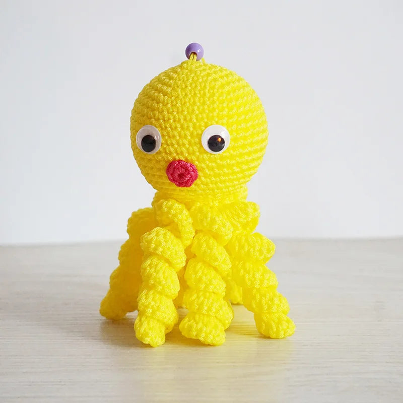 Peluche Pieuvre Jaune Éclatante