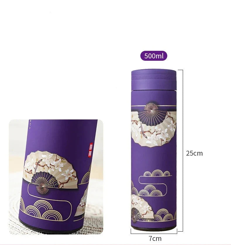 Gourde Thermos Design Élégante 500 ml - Isolation Exceptionnelle et Style Artistique