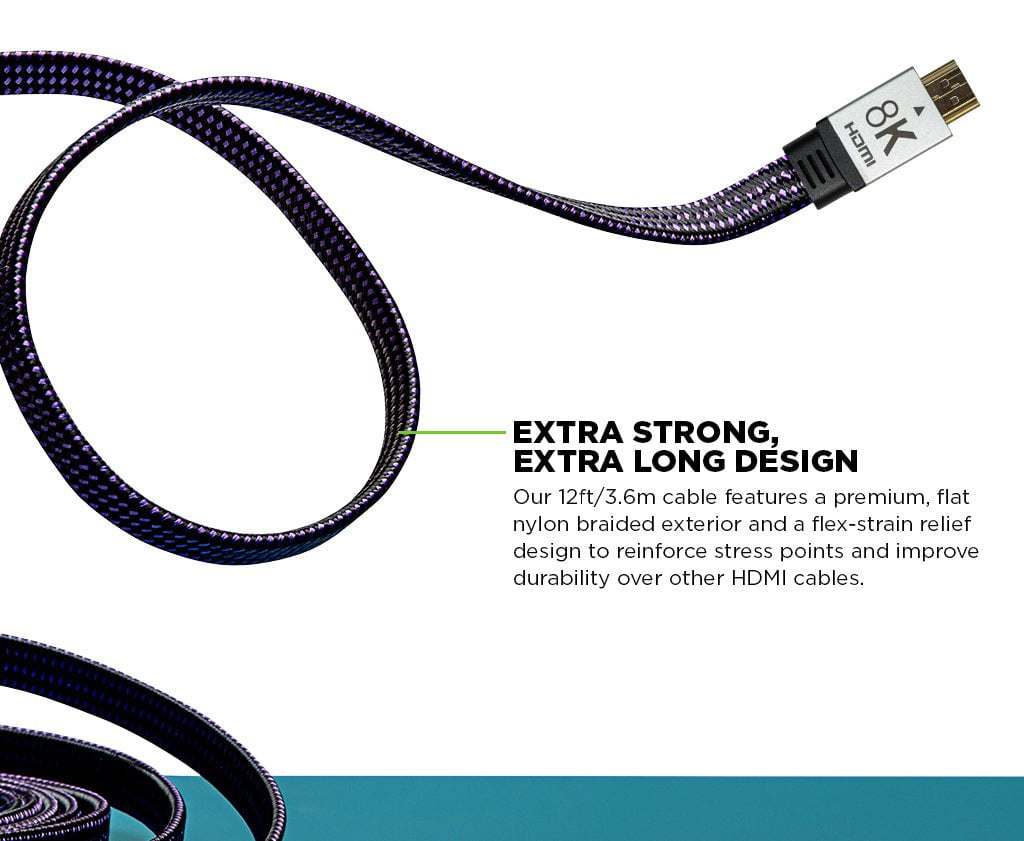 12’  8K Ultra Speed HDMI 2.1 Gaming Cable™