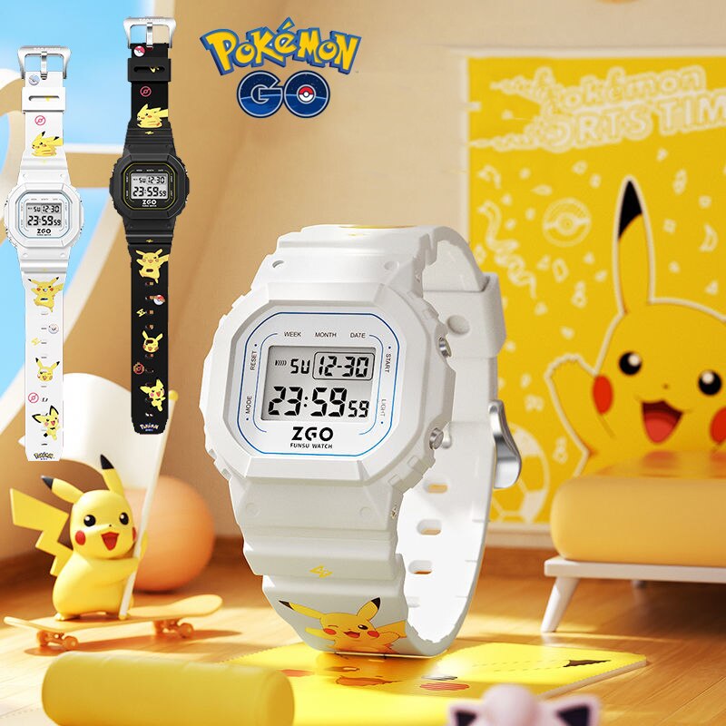 Montre Digitale Pokémon Pikachu avec Éclairage et Résistance à l'Eau