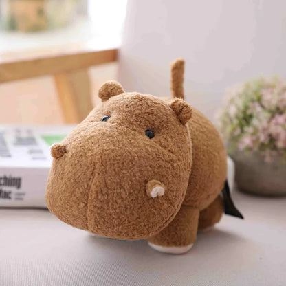 Doudou Hippopotame Marron en PelucheGéante®