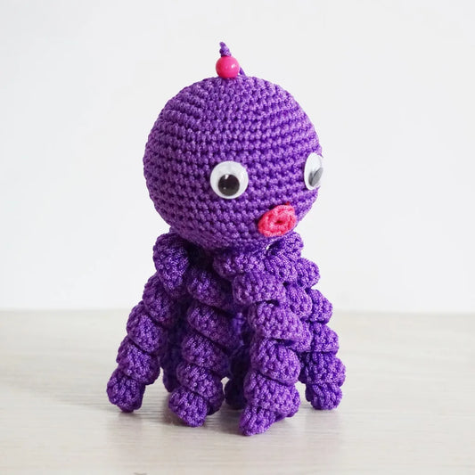 Peluche Poulpe Mauve