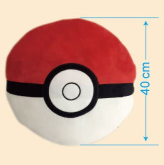 Coussin en Peluche Pokéball 40x40 cm - Confort Ludique pour Fans de Pokémon