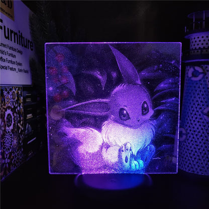 Lampe de Nuit 3D LED Hologramm Evoli Pokémon