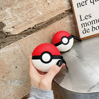 Schutzcase für Airpods Pro oder Samsung FreeBuds im Pokeball Look