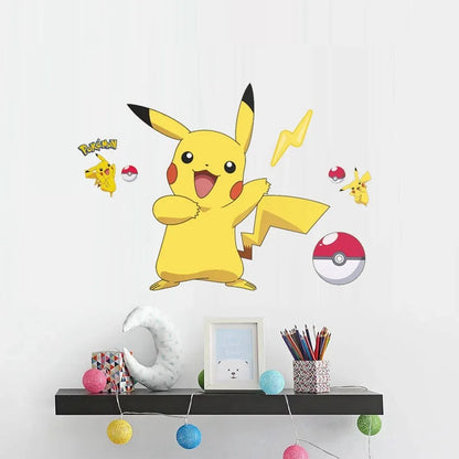 Sticker Mural Pikachu - Décoration Créative pour Fans de Pokémon