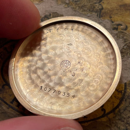 Omega Calatrava 18K altın, 1950 civarında vintage, şampanya kadranı, manuel hareket kalibre 360