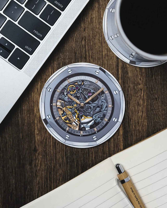 🥂 Sous-Verres AP Royal Oak Openworked en Silicone – Pour Amateurs de Montres - Passeport Cases