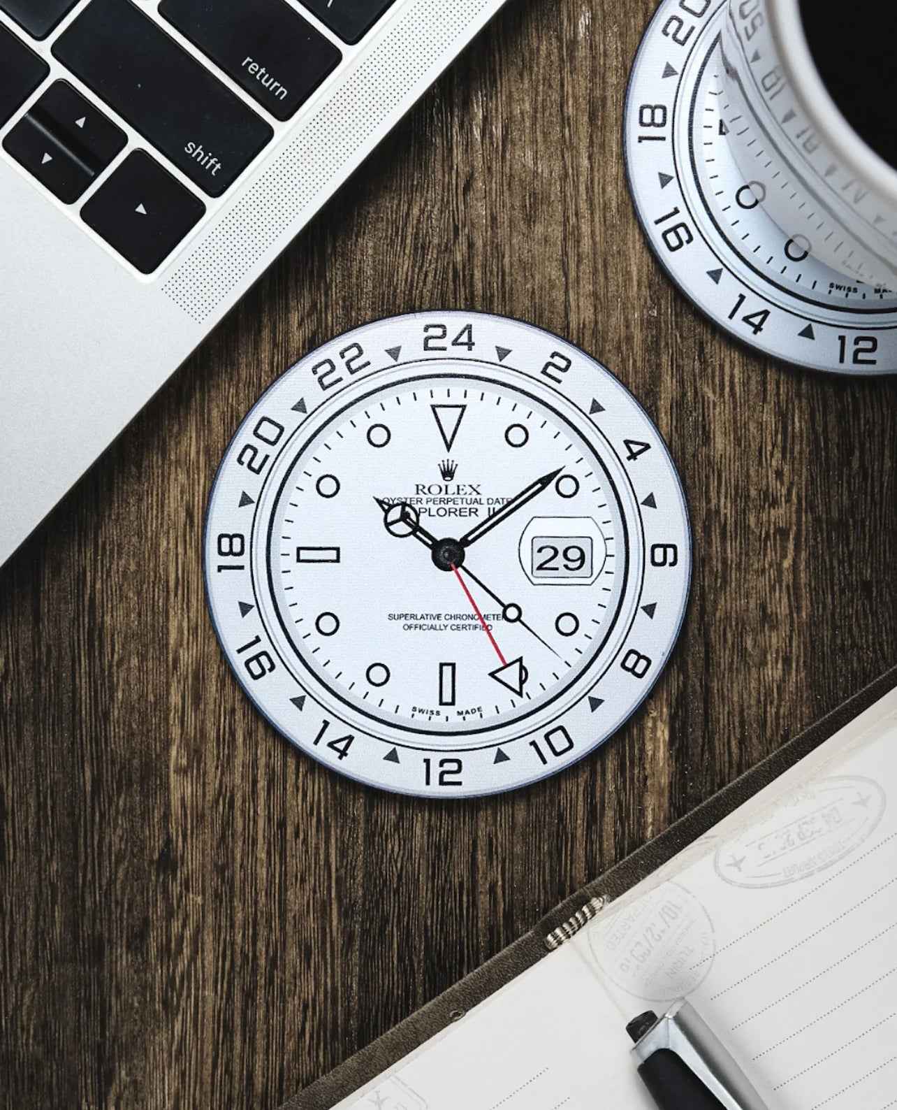 Sous-verres Explorer II en Silicone de Haute Qualité pour Amateurs de Montres - Passeport Cases