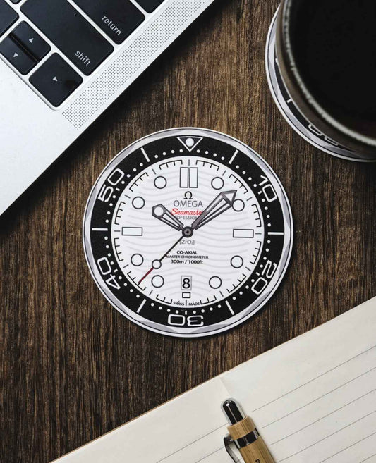 Sous-verres Étanches pour Amateurs de Montres - Seamaster White - Passeport Cases