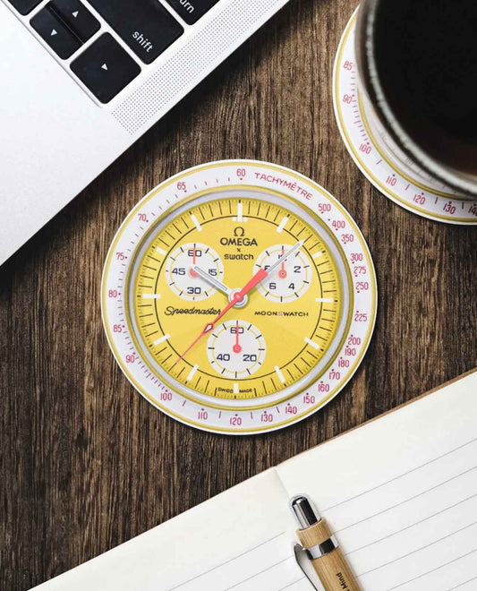 Sous-Verres Silicone Anti-Dérapants MoonSwatch Collection Mission au Soleil - Passeport Cases