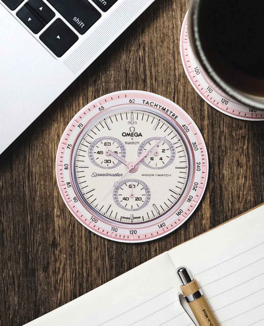 Sous-verres en Silicone Résistant à l'Eau pour Amateurs de Montres - Mission LuneSwatch Vénus - Passeport Cases