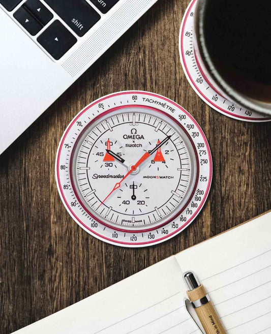 Dessous de Verre "Mission vers Mars" en Silicone pour Amateurs de Montres - Passeport Cases