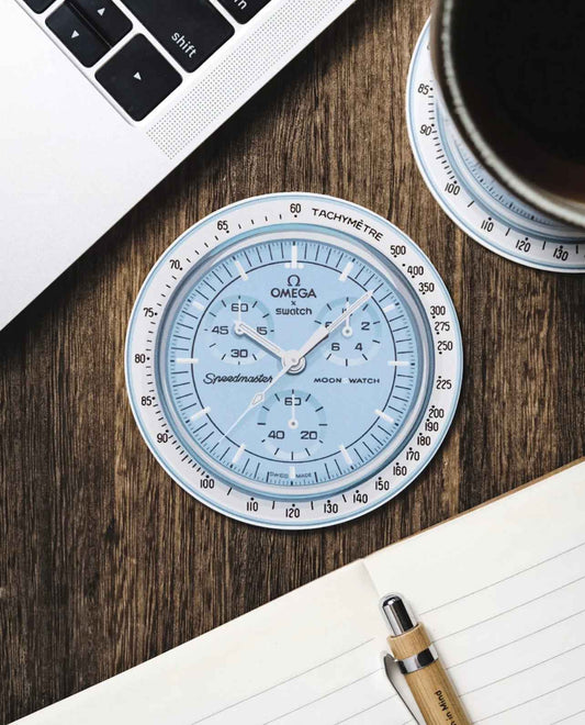 Sous-verre Lunette MoonSwatch Mission vers Uranus - Résistant à l'Eau et à la Chaleur - Passeport Cases