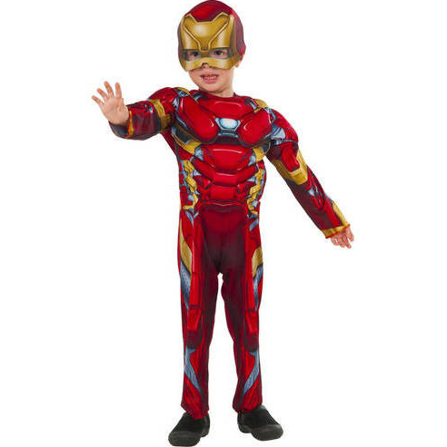 Costume d'Halloween Iron Man avec Torse Musclé pour Enfant