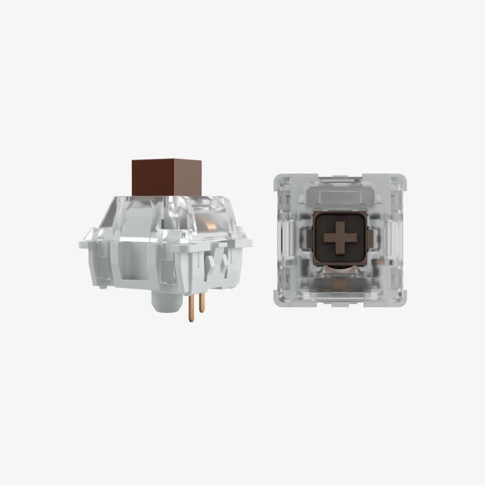 Kailh Box Brown Switch in top and side views