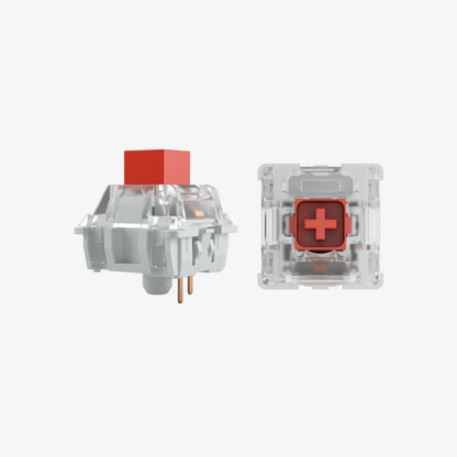 Kailh Box Red Switch in top and side views