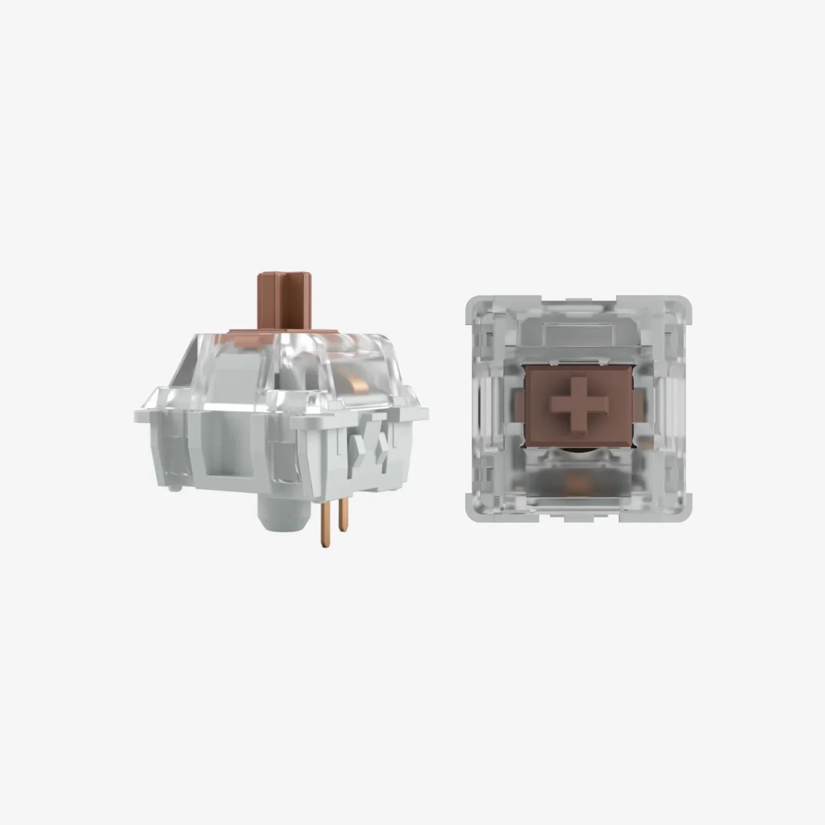 Kailh Speed Bronze Switch in top and side views