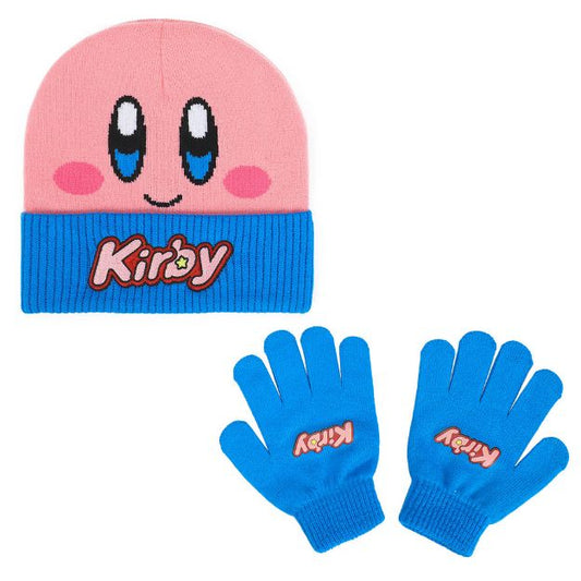 Bonnet et Gants Kirby Bleu et Rose