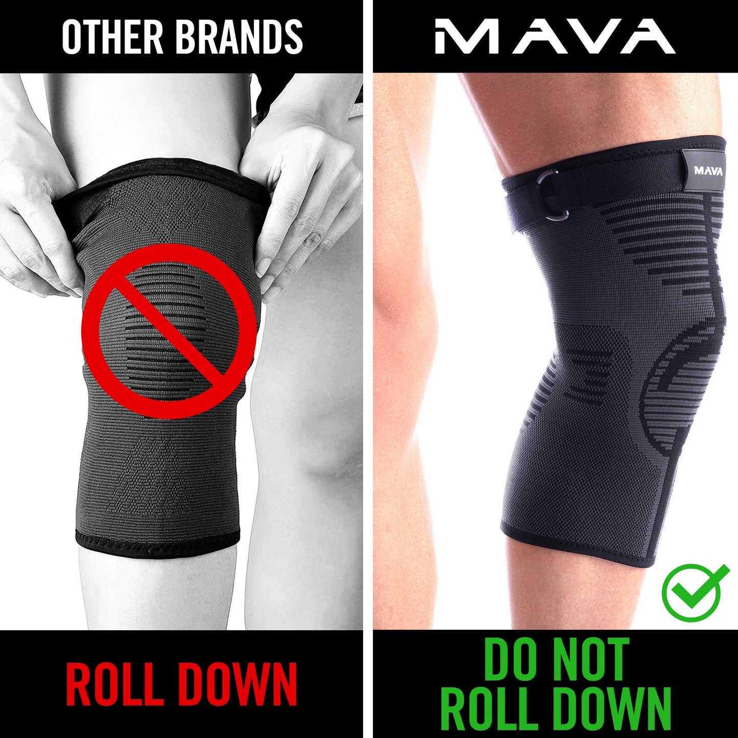 Genouillère Sport Mava - Compression et Soutien Optimal