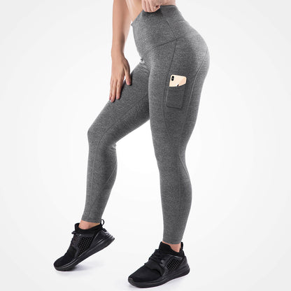 High Waist Leggings Women - Dark Gray-Mava Sports