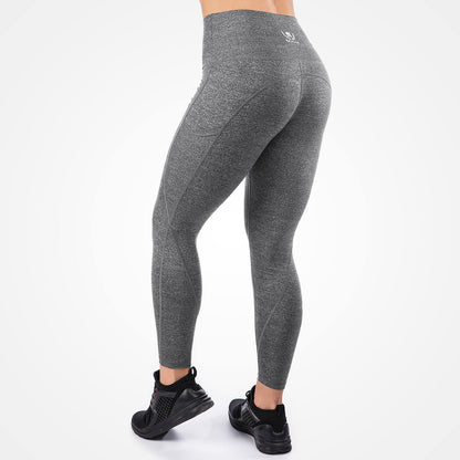 Leggings Taille Haute Femme - Gris Foncé, Confort et Élégance