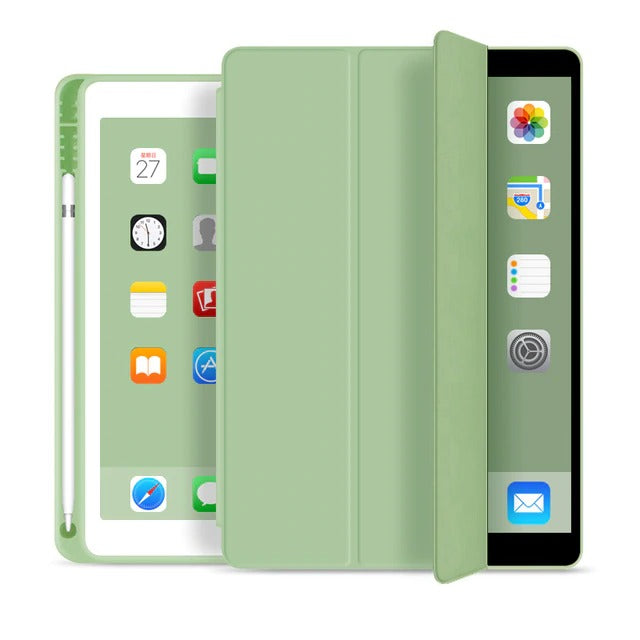 Coque en cuir antichoc avec adsorption magnétique pour iPad