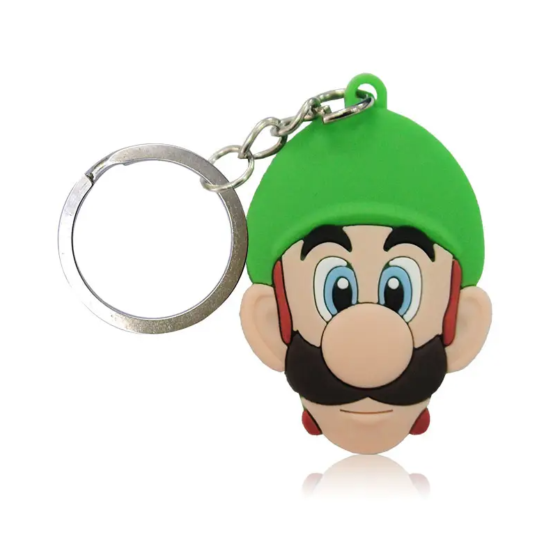 Porte-clé Luigi Face - Passion Mario Bros