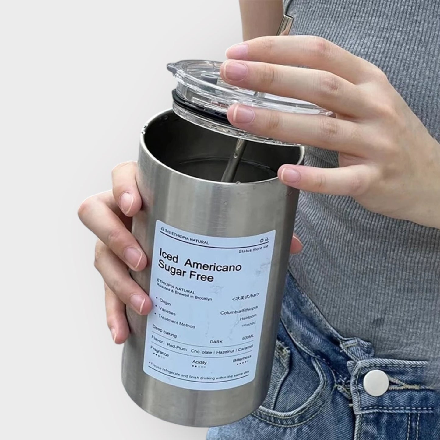 Mug Isotherme Élégant pour Passionnés de Café