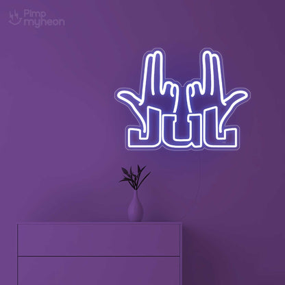 Néon LED Signe Jul - Illuminez votre Passion pour le Rap Français