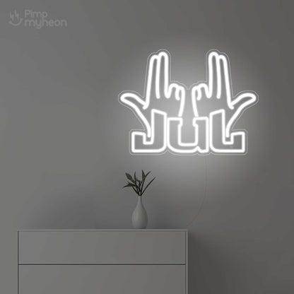 Néon LED Signe Jul - Illuminez votre Passion pour le Rap Français