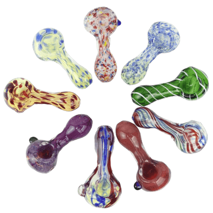 Pipe en verre multi-couleurs artisanale pour fumeurs élégants