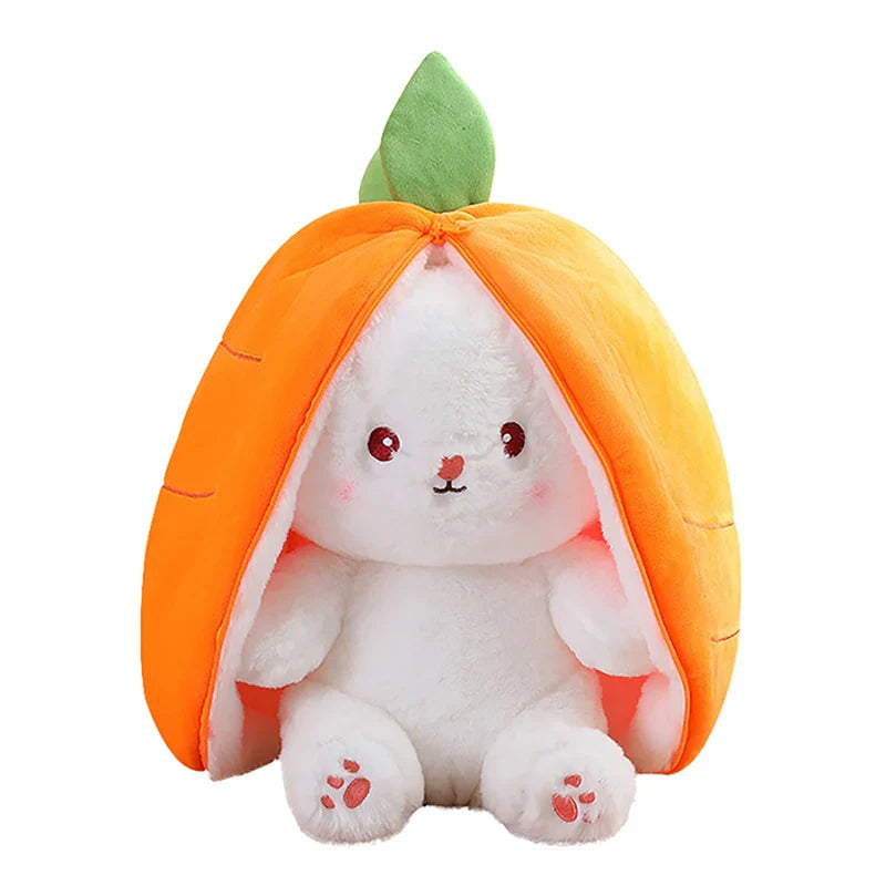 Bunny Buddies™ | Compagnon Peluche Transformable Carotte et Fraise