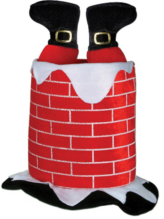 Chapeau Santa Chimney en Peluche