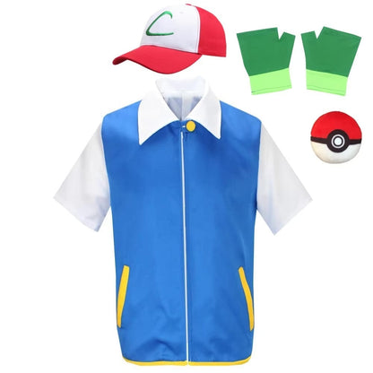 Costume complet Ash Ketchum pour cosplay et événements Pokémon