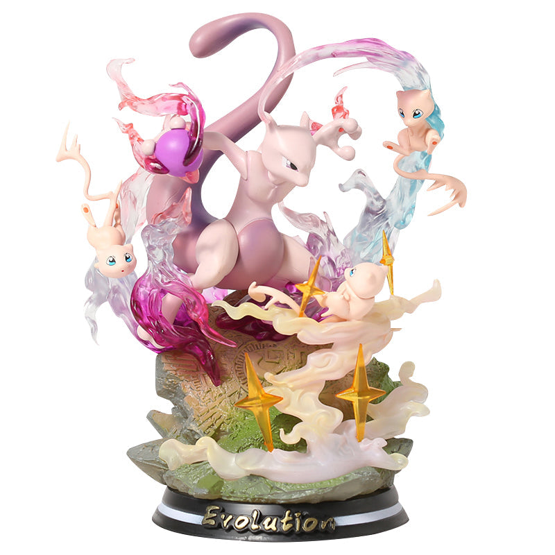 Figurine Mewtwo avec Mew - 23 cm en PVC