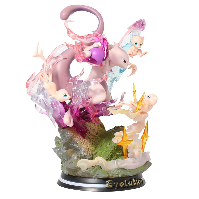 Figurine Mewtwo avec Mew - 23 cm en PVC