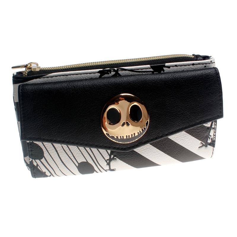 Portefeuille en cuir PU Jack Skellington – Élégance et Fantaisie inspirées de l'Étrange Noël de Mr Jack