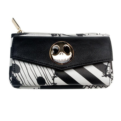 Portefeuille en cuir PU Jack Skellington – Élégance et Fantaisie inspirées de l'Étrange Noël de Mr Jack