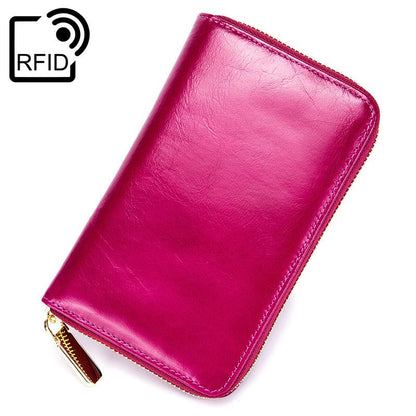 Portefeuille Passeport Vintage en Cuir avec Protection RFID