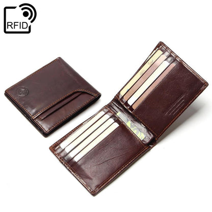 Portefeuille en Cuir Vintage pour Homme avec Protection RFID