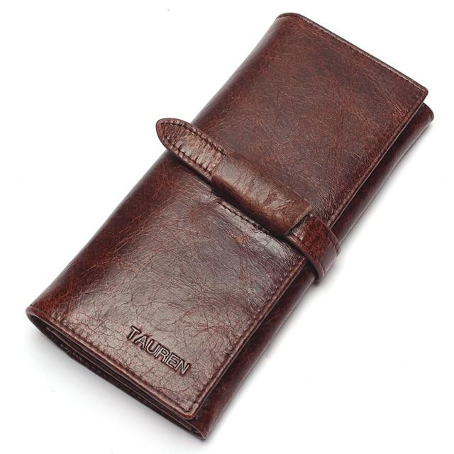 Portefeuille Long Homme en Cuir Vintage avec Protection RFID