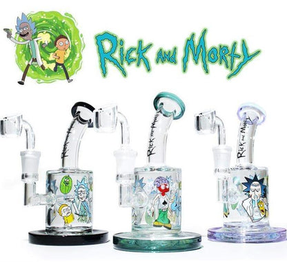 RIG EN VERRE RICK ET MORTY - Accessoires Fumeur 420 | Professionnels de Bangs, Pipe a Eau et CBD