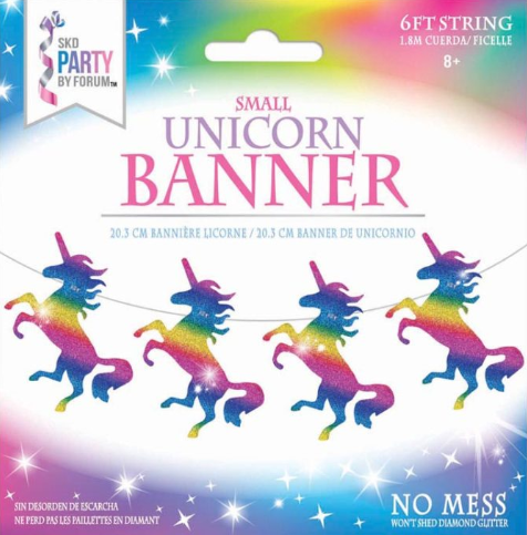 Bannière Licorne Arc-en-Ciel Magique