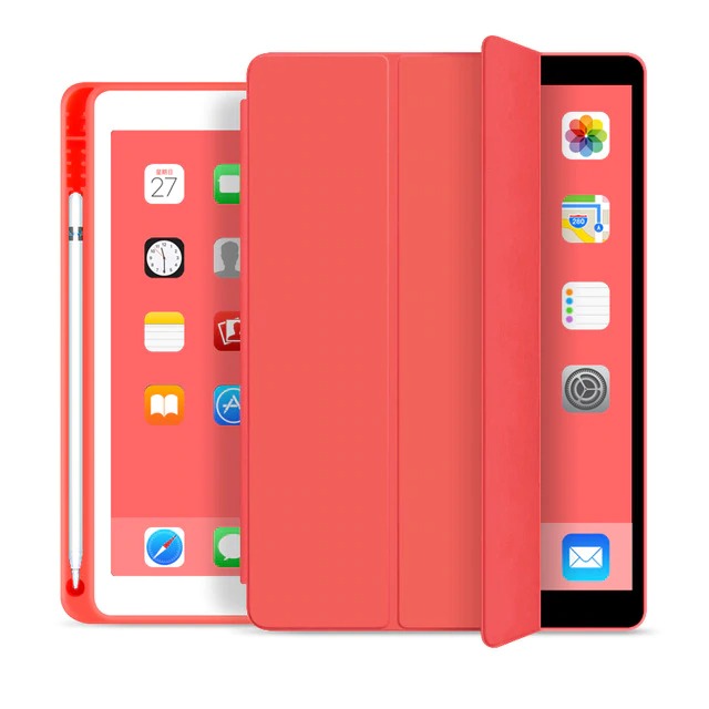 Coque en cuir antichoc avec adsorption magnétique pour iPad