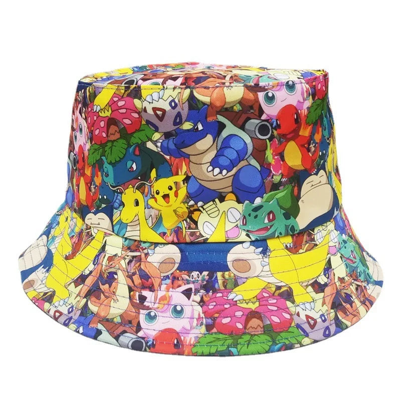 Sommerlicher Fischer Hut und Sonnenschutz mit Pokemon Motiven für Kinder kaufen