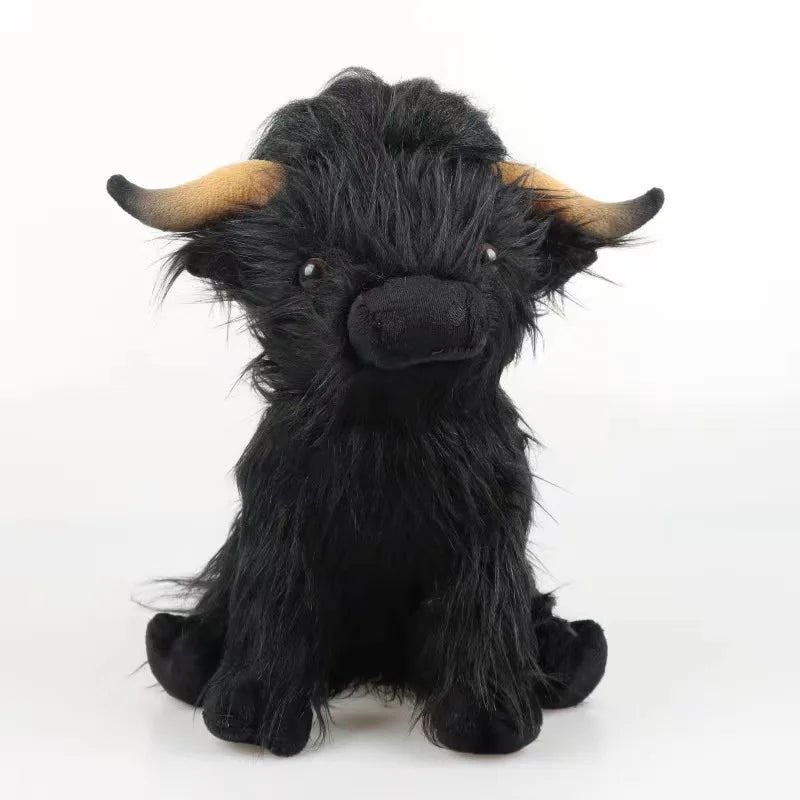 Vache Peluche Noir 30 cm – Douceur et Réconfort