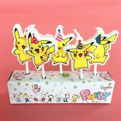 Bougies Pikachu – Set de 5 pour Anniversaire