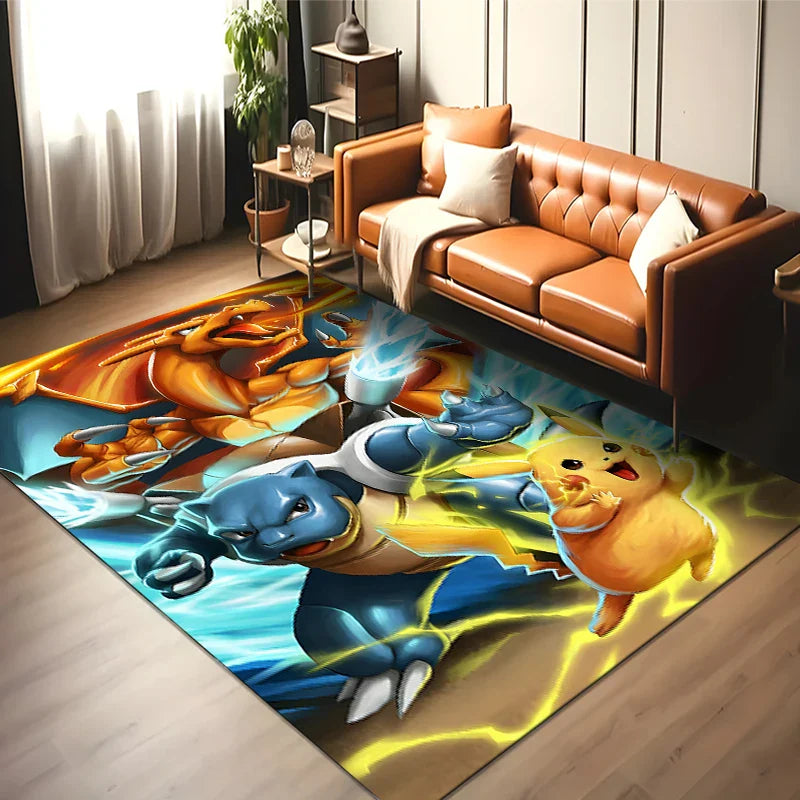 Tapis Aventure Pokémon avec Glurak, Bisasam et Turtok