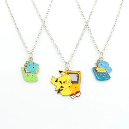 Collier Pokémon avec Pendentifs Émaillés Colorés